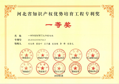河北省知識產權優勢培育工程專利獎